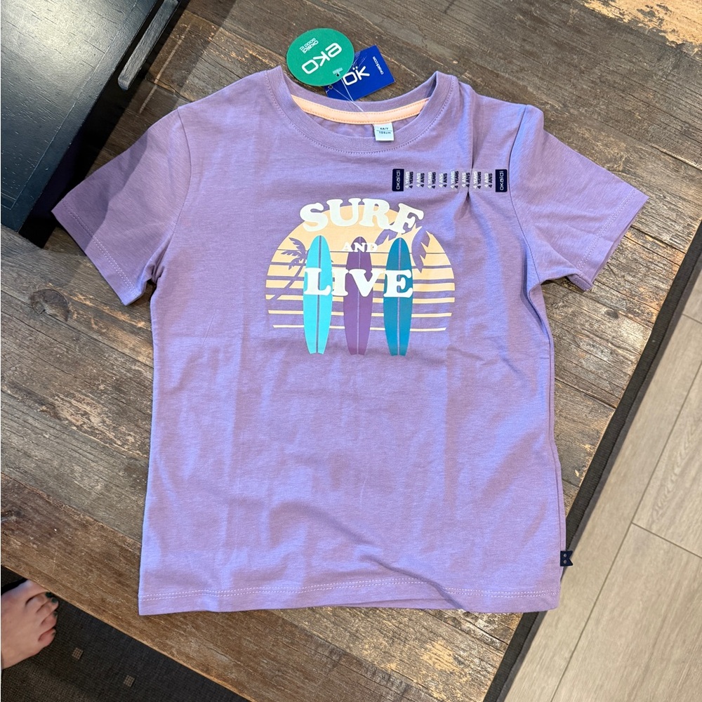 Surf and Live Kids Purple T-Shirt